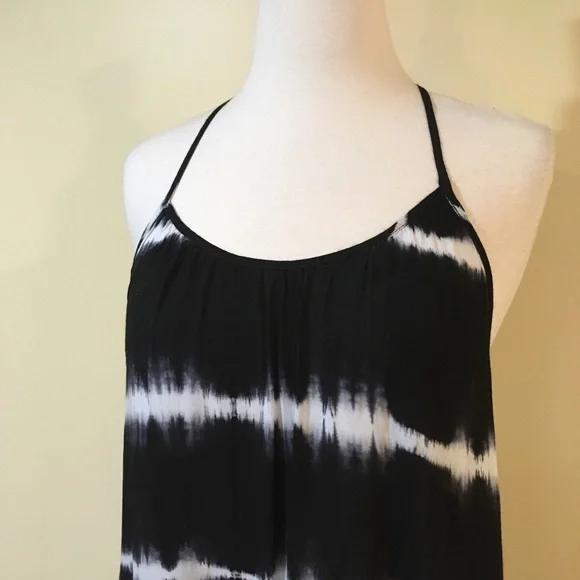 Open Y Back Tie Dye Maxi Dress Midnight - Picture 7 of 7
